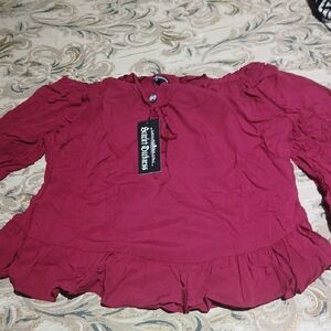 Scarlet Darkness Women's Burhandy Blouse